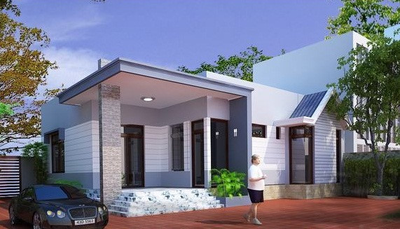 Mẫu nhà cấp 4 đẹp mái bằng thường được thiết kế từ 2 - 3 phòng ngủ. 