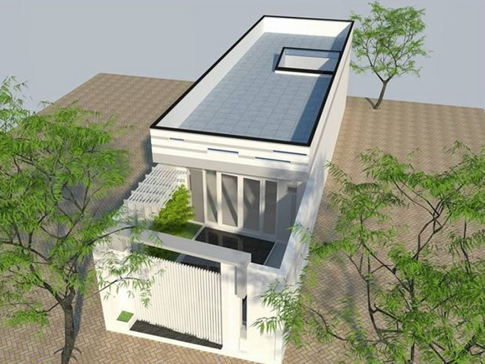 Biệt thự 1 tầng 3 phòng ngủ - diện tích 5 x 20m2