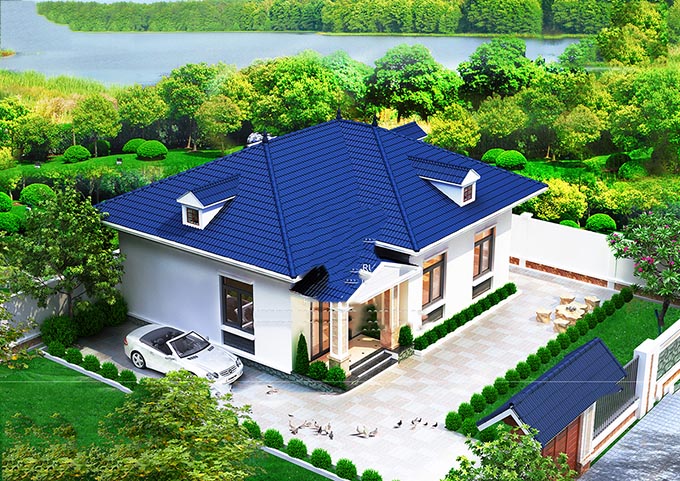 Biệt thự 3 tầng 1 phòng ngủ đẹp tại nông thôn