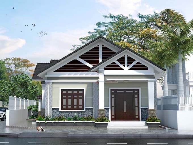 Biệt thự 1 tầng 3 phòng ngủ với ngân sách hạn hẹp