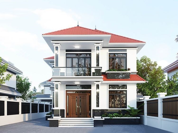 Biệt thự hai tầng m&aacute;i Nhật - diện t&iacute;ch đất 15,3 x 16m