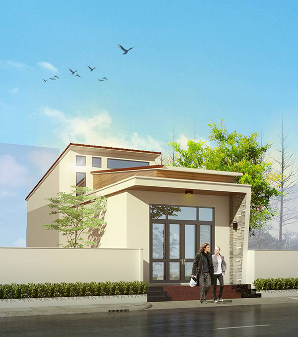 Nhà cấp 4 gác lửng 2 phòng ngủ phù hợp với các gia đình trẻ chưa có nhiều tích lũy.