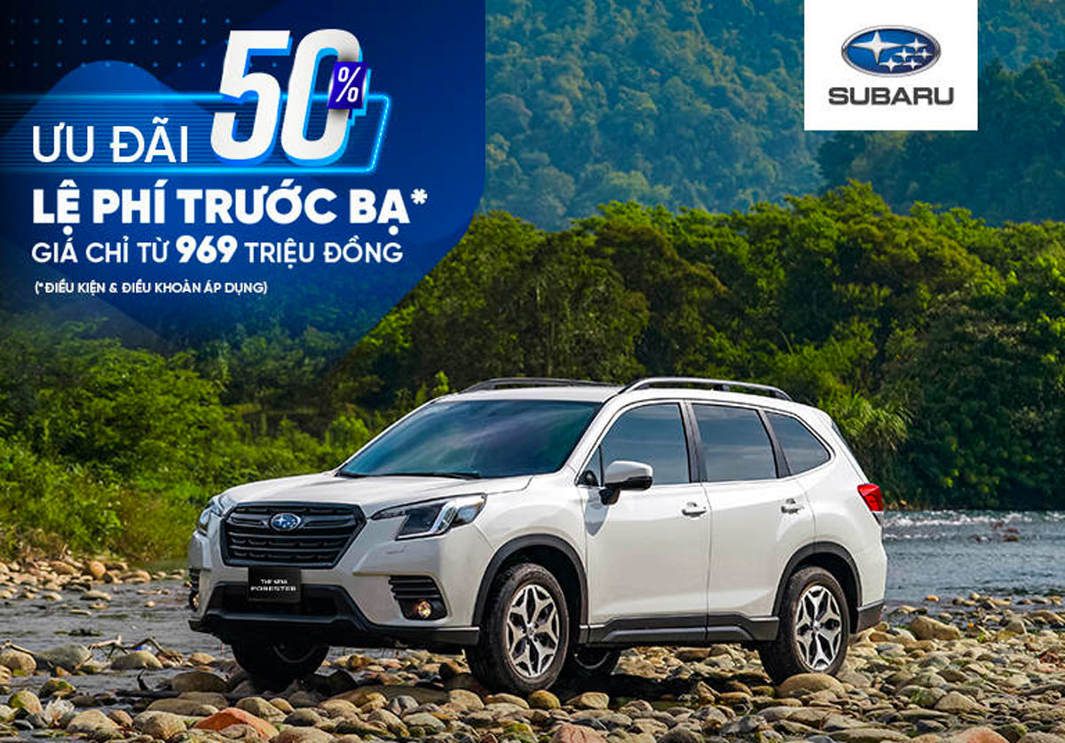 Phiên bản Subaru Forester i-L sẽ nhận được ưu đãi 50% lệ phí trước bạ.