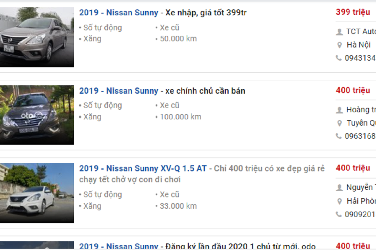 giá xe Nissan Sunny 2019 1