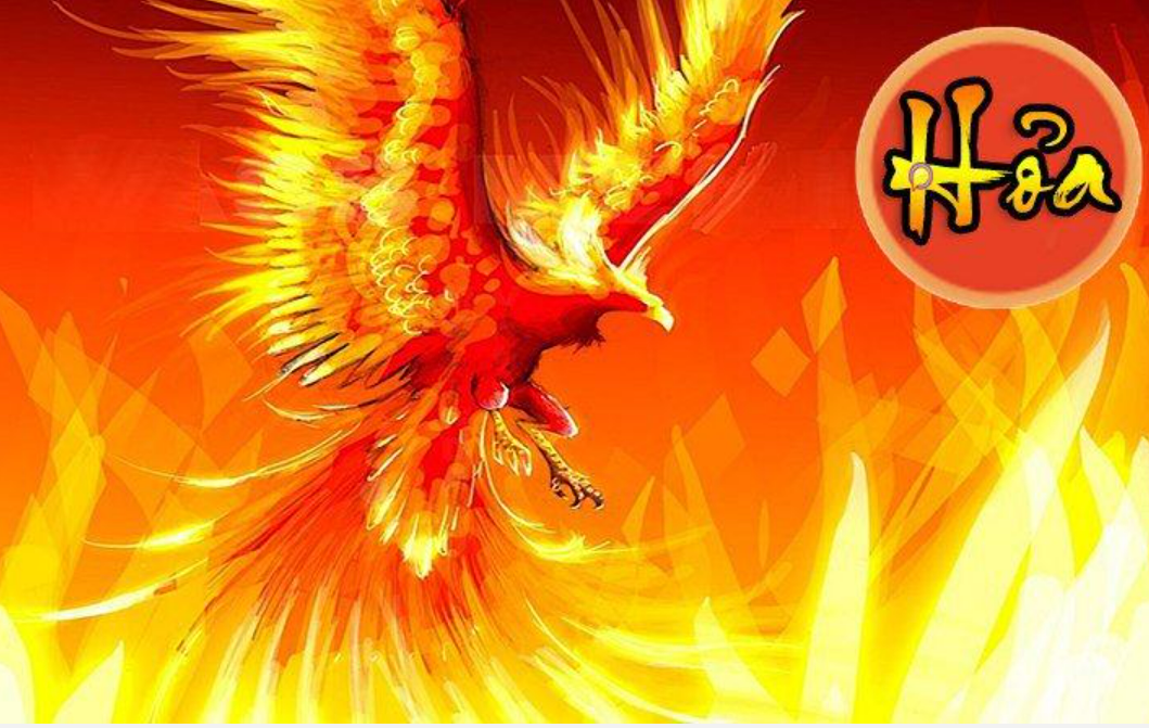 tranh chim phượng ho&agrave;ng lửa tượng trưng cho người mệnh Hỏa