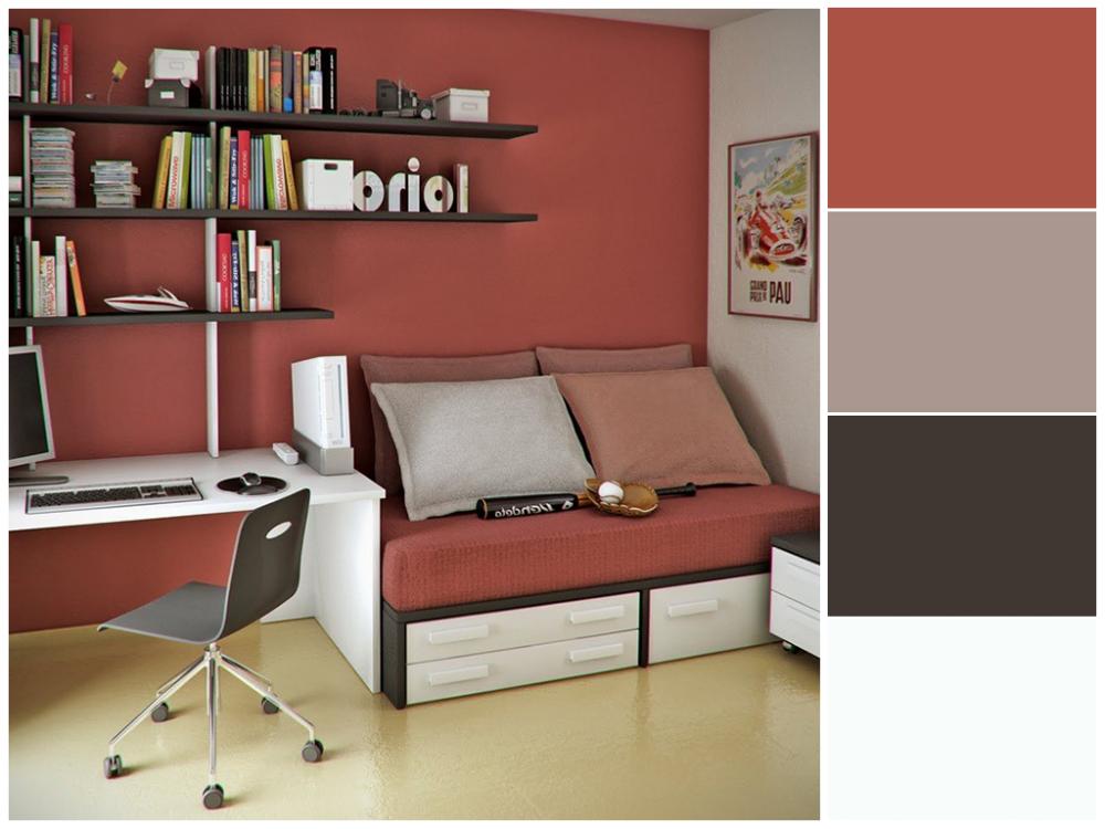 C&aacute;ch phối m&agrave;u ph&ograve;ng l&agrave;m việc cho người mệnh Hỏa.