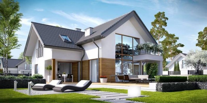 Mẫu nh&agrave; cấp 4 m&aacute;i Th&aacute;i được thiết kế như một biệt thự s&acirc;n vườn mini.