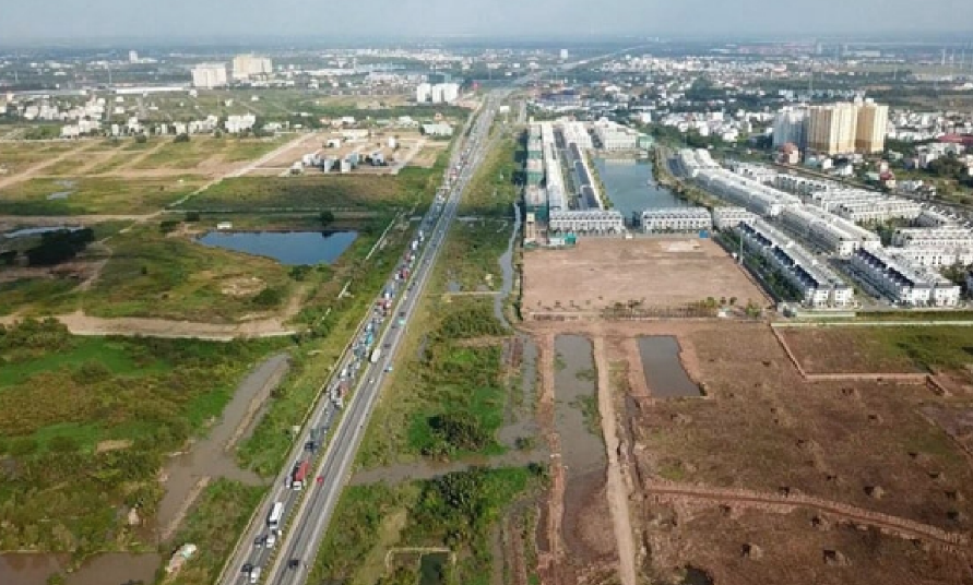 h&igrave;nh ảnh khu đất chia l&ocirc; đấu gi&aacute; nh&igrave;n từ tr&ecirc;n cao
