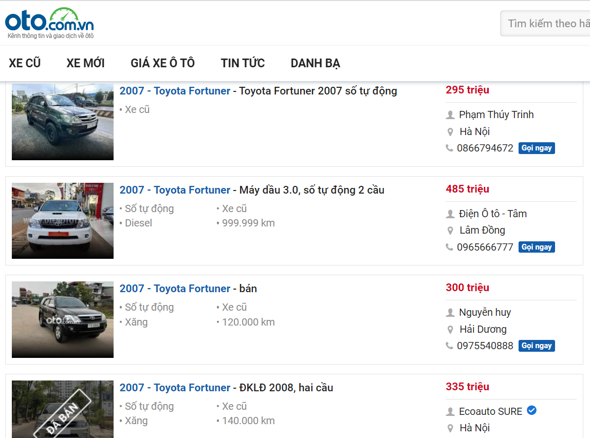 Toyota Fortuner 2007.