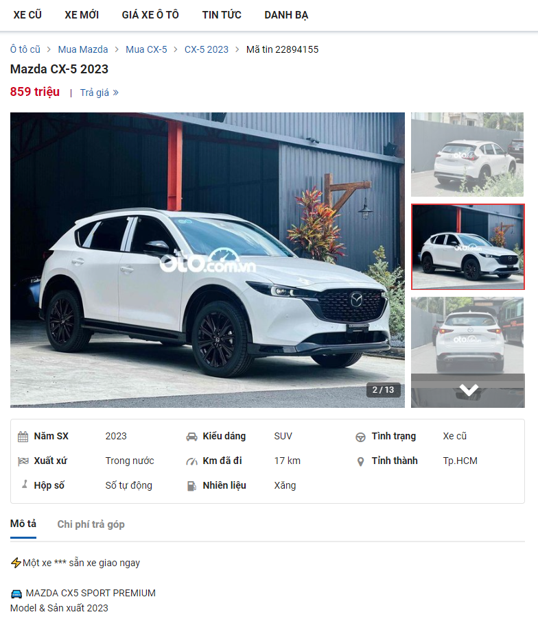 Tin rao bán Mazda CX-5 2023.
