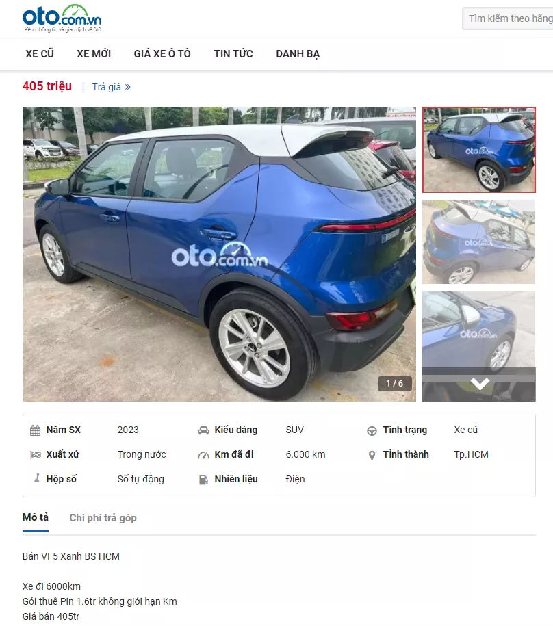 Tin rao b&aacute;n xe VinFast VF5 2023 cũ.