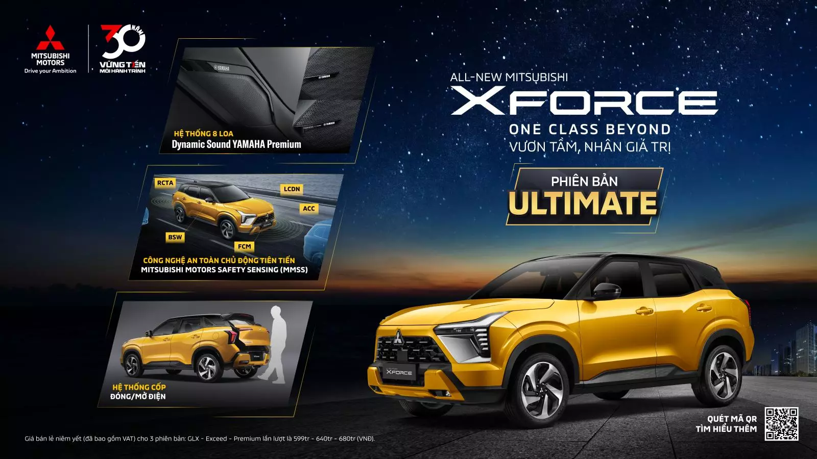 Trang bị trên Mitsubishi Xforce Ultimate.