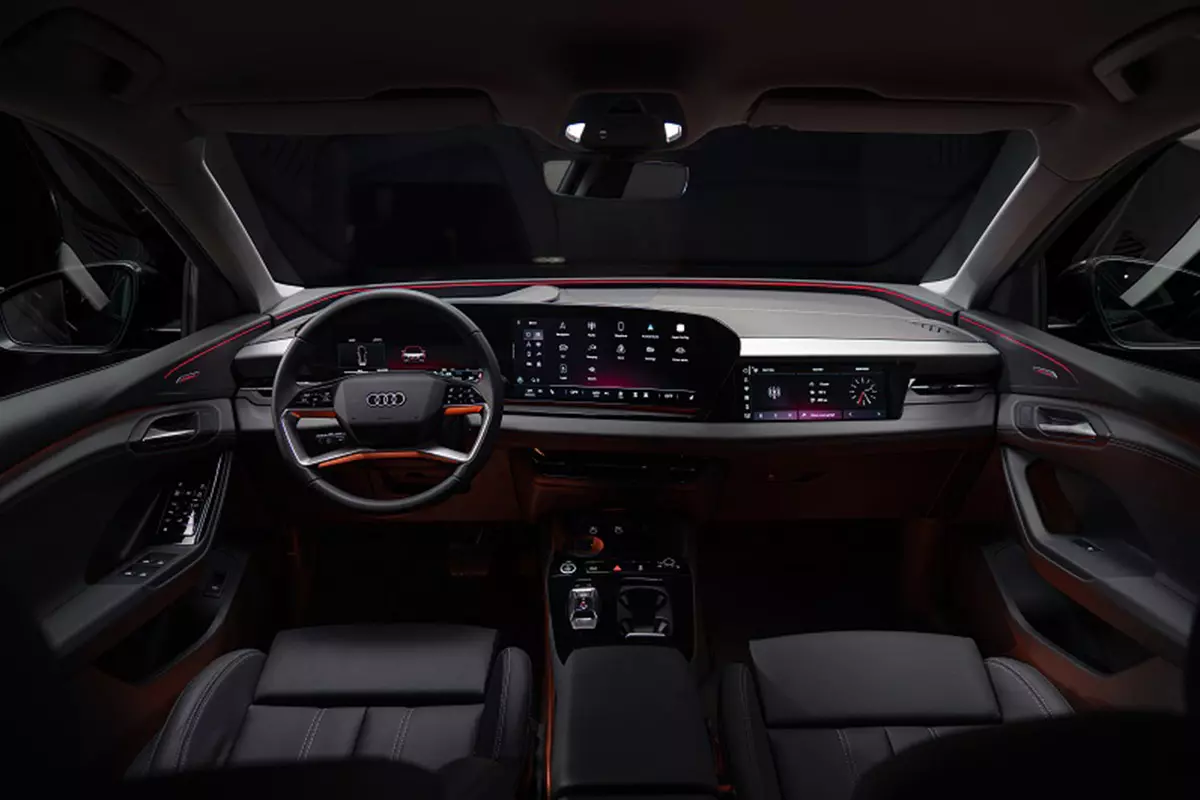 Nội thất Audi Q6 e-tron có 3 màn hình lớn