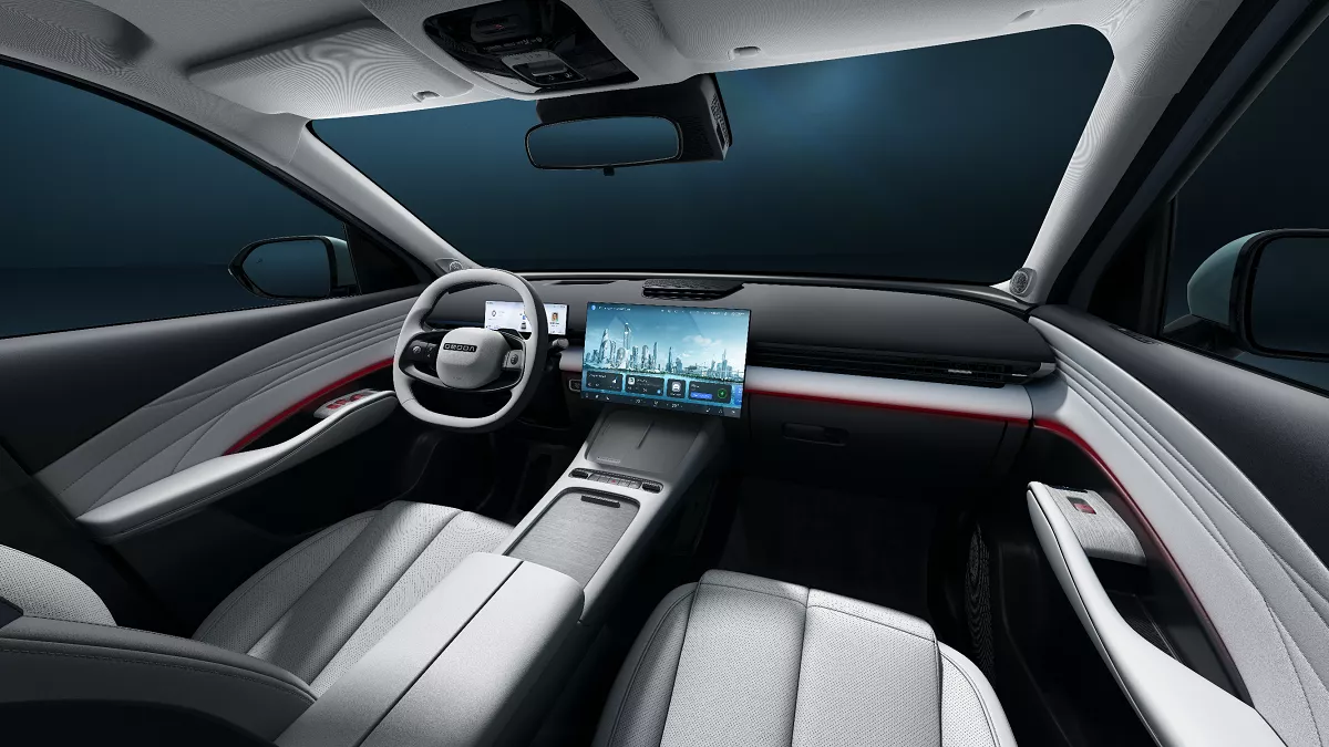 Hệ thống giải trí với màn hình trượt cảm ứng 15,6 inch và bộ xử lý Snapdragon 8155.
