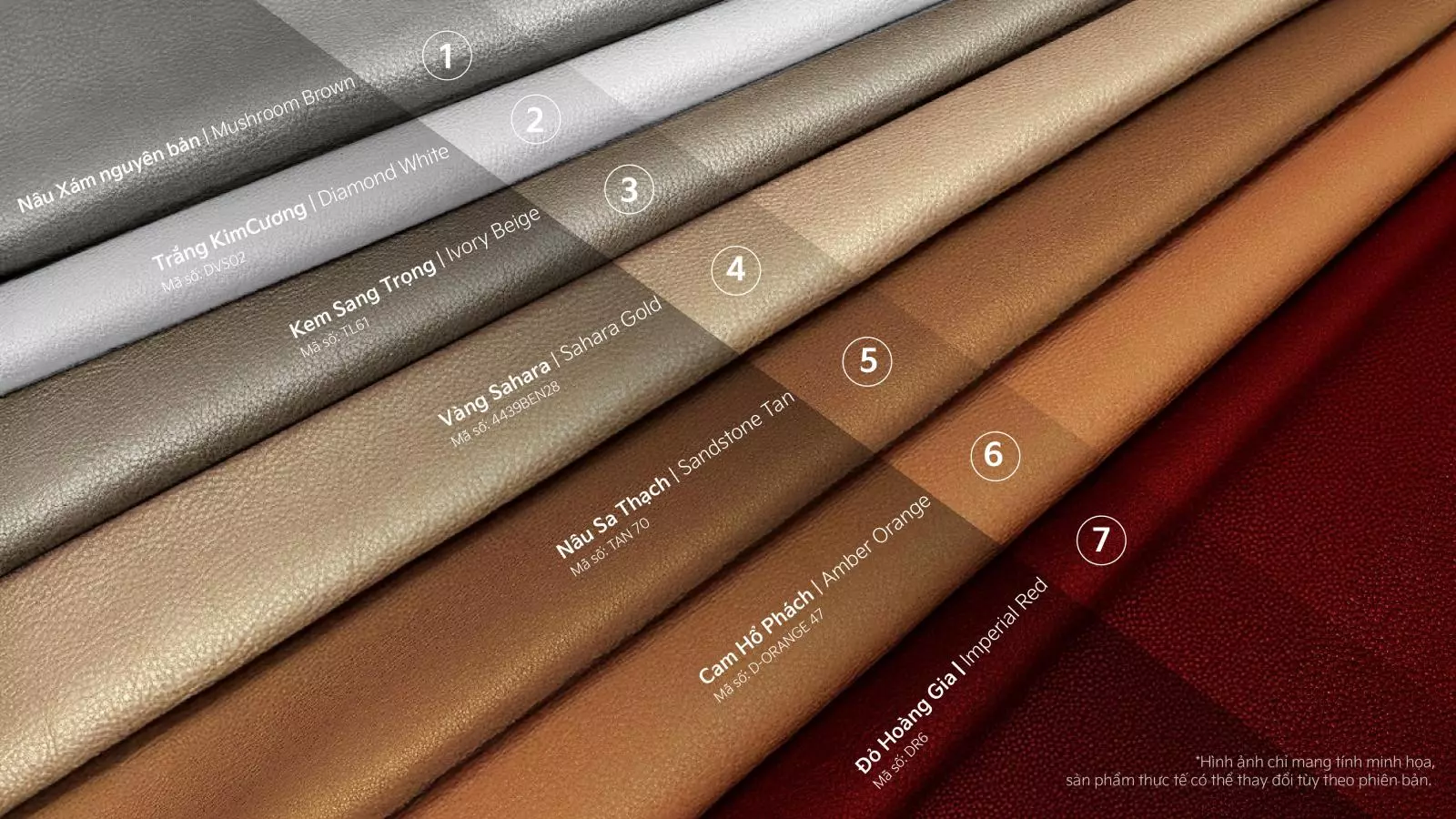 Bảng m&agrave;u nội thất mở rộng tr&ecirc;n&nbsp;Carnival Hybrid Premium.