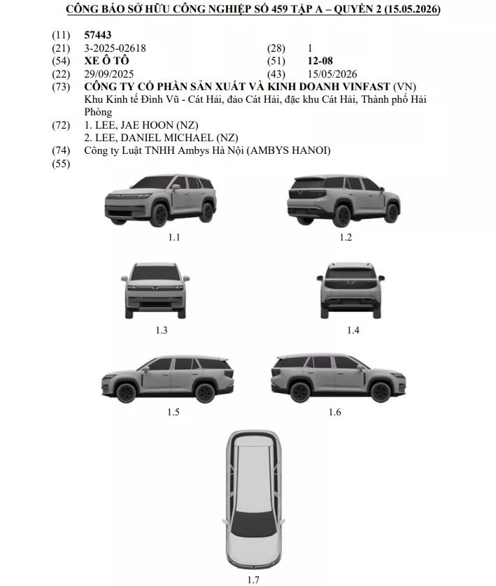 Mẫu SUV thứ ba với thiết kế ph&aacute; c&aacute;ch, từ bỏ ho&agrave;n to&agrave;n ng&ocirc;n ngữ thiết kế đặc trưng của d&ograve;ng VF hiện h&agrave;nh..