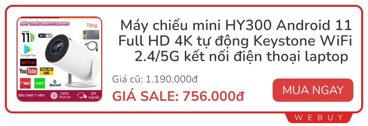 Loạt đồ hay đang sale: Tai nghe trong suốt, máy chiếu mini, máy ảnh vintage... mua làm quà 20/10 cũng hết nấc- Ảnh 7. Loạt đồ hay đang sale: Tai nghe trong suốt, máy chiếu mini, máy ảnh vintage... mua làm quà 20/10 cũng hết nấc- Ảnh 7.