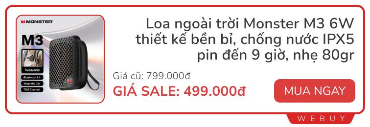 10+ deal đầu tháng giảm đến nửa giá: Tai nghe Redmi 259.000đ, cáp sạc 100W giá bằng cốc cafe, chuột trong suốt giảm 44%...- Ảnh 4.