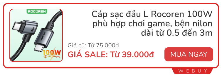 10+ deal đầu tháng giảm đến nửa giá: Tai nghe Redmi 259.000đ, cáp sạc 100W giá bằng cốc cafe, chuột trong suốt giảm 44%...- Ảnh 8.