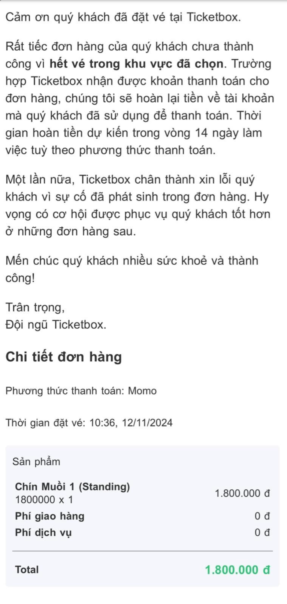 Dân tình kêu trời vì bị hủy vé concert "Anh trai chông gai" dù đã thanh toán thành công: Chuyện này là sao?- Ảnh 7.