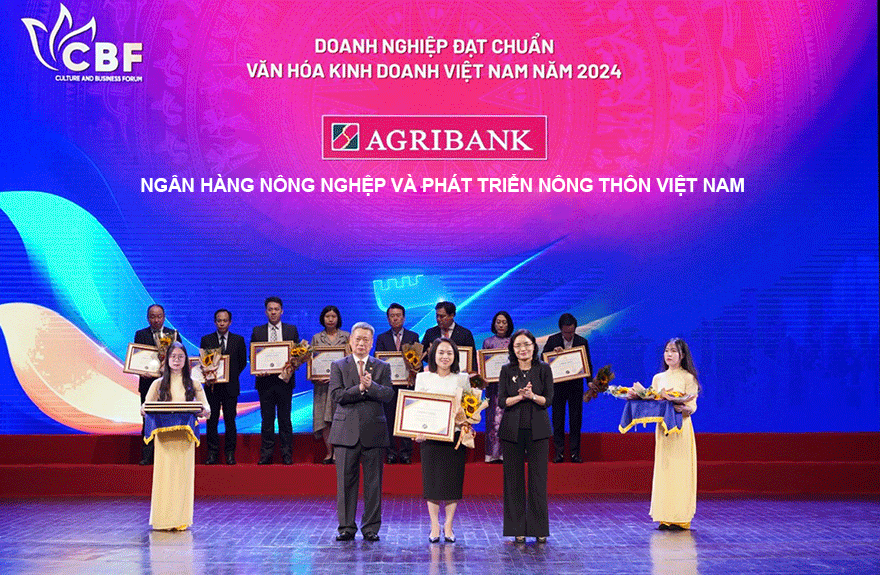 Agribank - Doanh nghiệp đạt chuẩn Văn hóa kinh doanh Việt Nam năm 2024
- Ảnh 1.