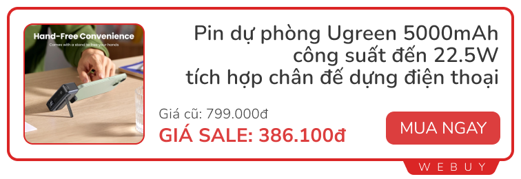 Sale ngày đôi vẫn còn: Tai nghe chống ồn Baseus 419.000đ, bàn chải điện Xiaomi T300 284.000đ, pin dự phòng mini 215.000đ- Ảnh 3.