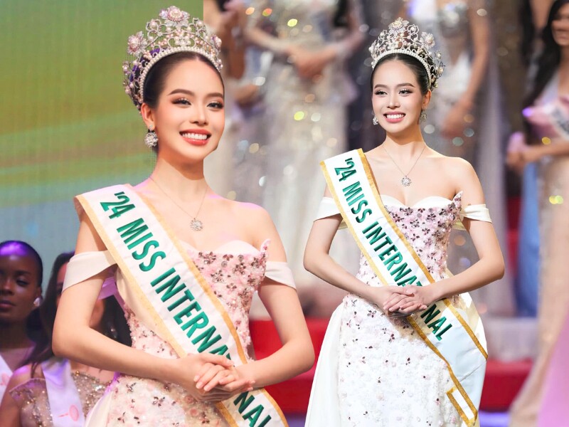 Hoa hậu Thanh Thủy vừa đăng quang Miss International 2024 đã gây chú ý vì "chi tiết khác thường" khi đứng cạnh bố mẹ: Sự thật là gì?- Ảnh 1.