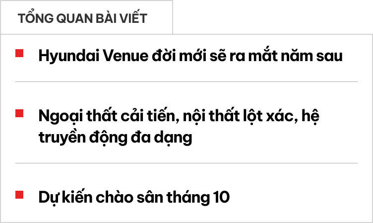 Hyundai Venue đời mới có thể trông như thế này: Ngoại thất hầm hố, cabin như Creta, màn giống Sonet- Ảnh 1.