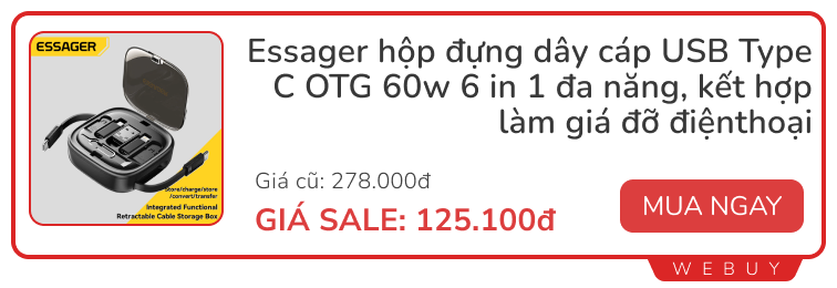 20 deal sale tưng bừng dịp đầu năm: Đồng hồ thông minh, tai nghe, màn hình, củ sạc, Mitag... chỉ từ 57.000đ- Ảnh 5.