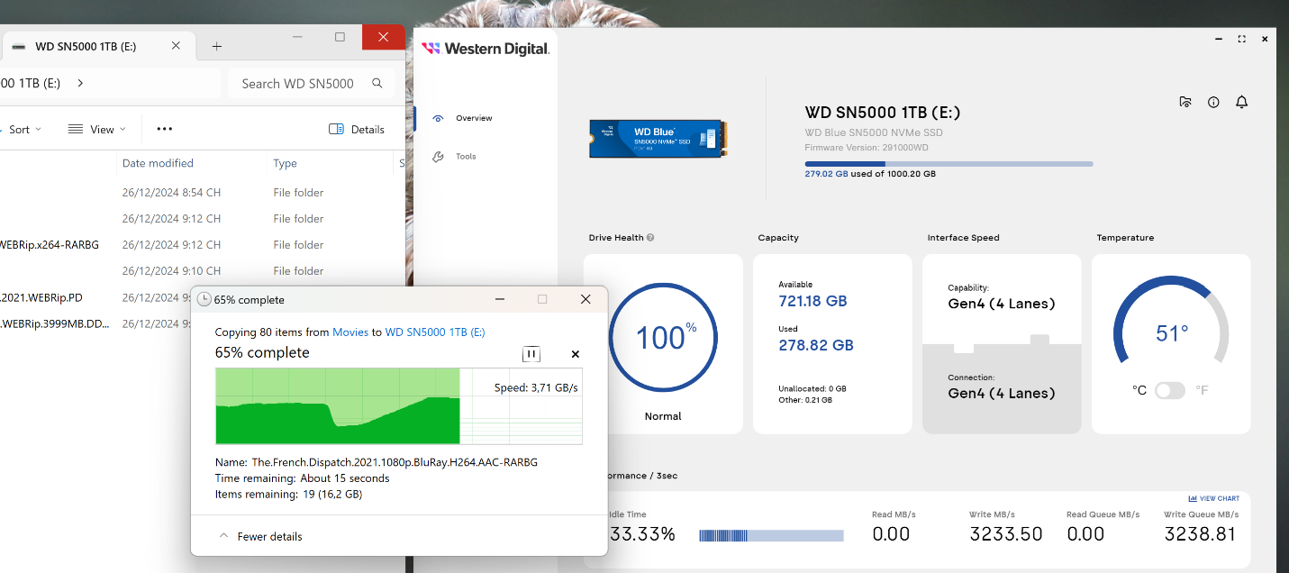 Đánh giá WD Blue SN5000 1TB: Bình mới rượu cũ nhưng vẫn đáng tiền- Ảnh 8. Đánh giá WD Blue SN5000 1TB: Bình mới rượu cũ nhưng vẫn đáng tiền- Ảnh 8.