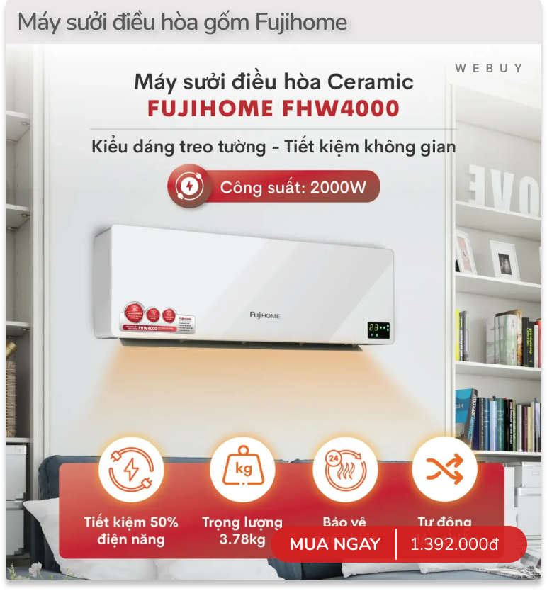 Săn sale máy sưởi, quạt sưởi treo phòng tắm để đông này đỡ lạnh- Ảnh 8.