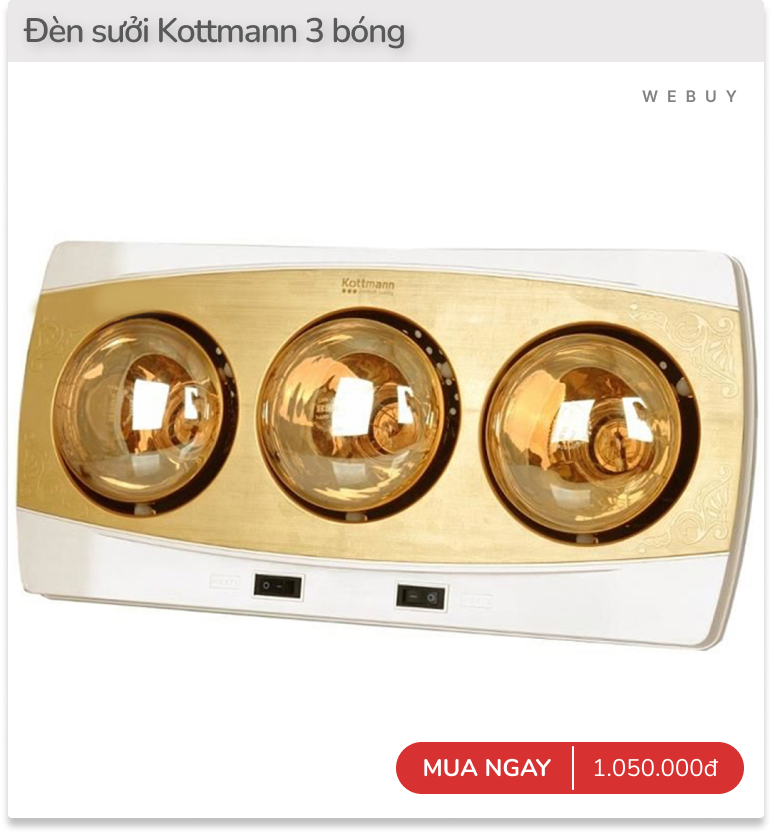 Săn sale máy sưởi, quạt sưởi treo phòng tắm để đông này đỡ lạnh- Ảnh 7.