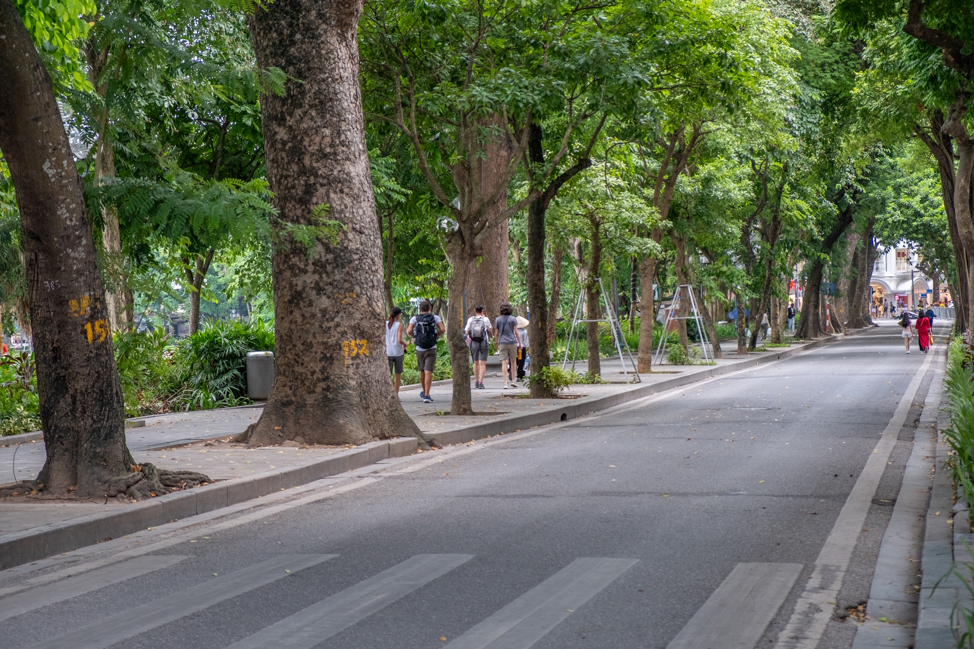 Chùm ảnh: Ngày cuối tuần nhưng phố đi bộ Hà Nội không thấy người, chỉ thấy nóng!- Ảnh 7.