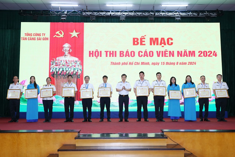 Tổng công ty Tân cảng Sài Gòn tổ chức hội thi báo cáo viên năm 2024- Ảnh 3.