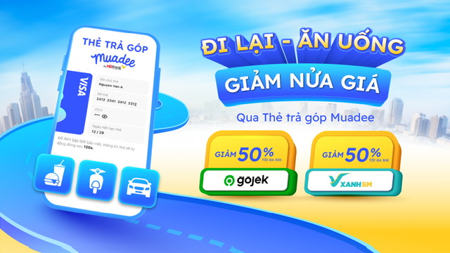 Thanh toán bằng Muadee trên Gojek, Xanh SM: Giảm nửa giá, trả góp thả ga cho đơn hàng từ 50.000 đồng- Ảnh 2.