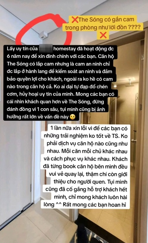 Vụ cô gái phát hiện camera quay lén ở homestay: Chủ căn hộ tại The Sóng Vũng Tàu lên tiếng để tránh "vạ lây"- Ảnh 9.