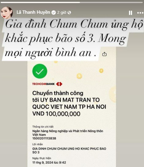 Phú bà showbiz Việt hé lộ con số 'khủng' ủng hộ khắc phục bão lũ - Chia sẻ 1 câu khiến CĐM ấm lòng!- Ảnh 1.