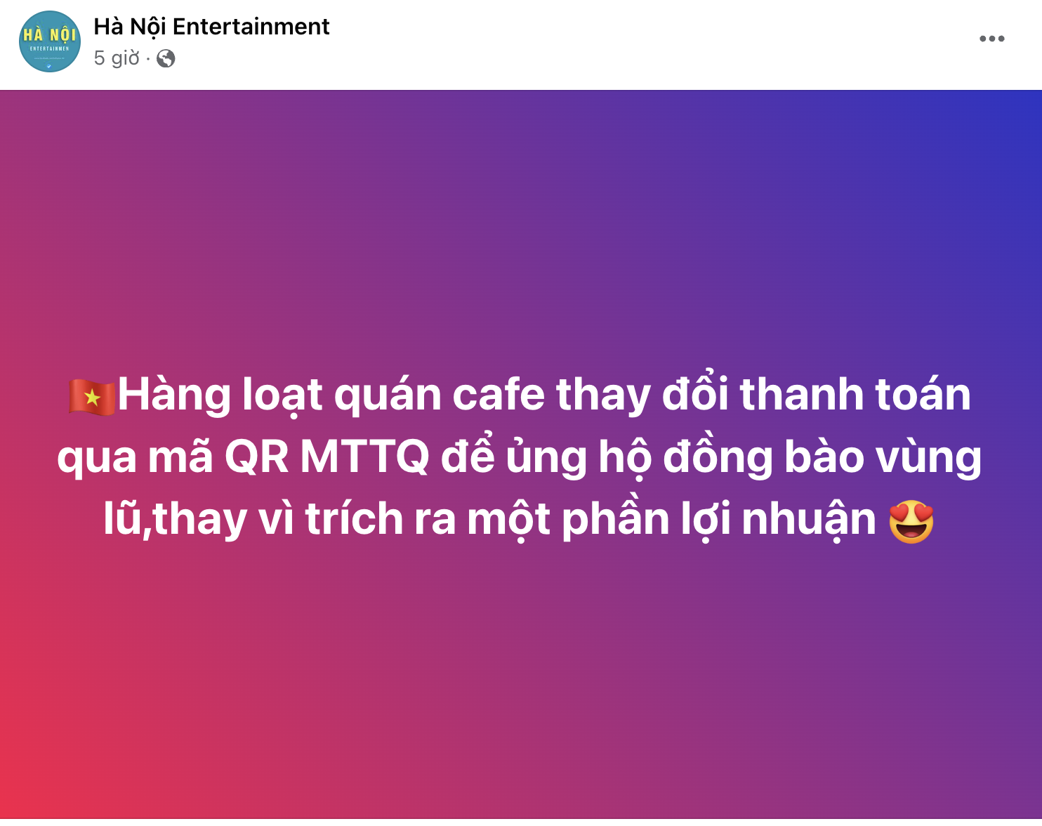 Nhiều quán cà phê thay mã QR thanh toán thành tài khoản của MTTQ để ủng hộ đồng bào vùng lũ, hàng nghìn người ủng hộ- Ảnh 4.