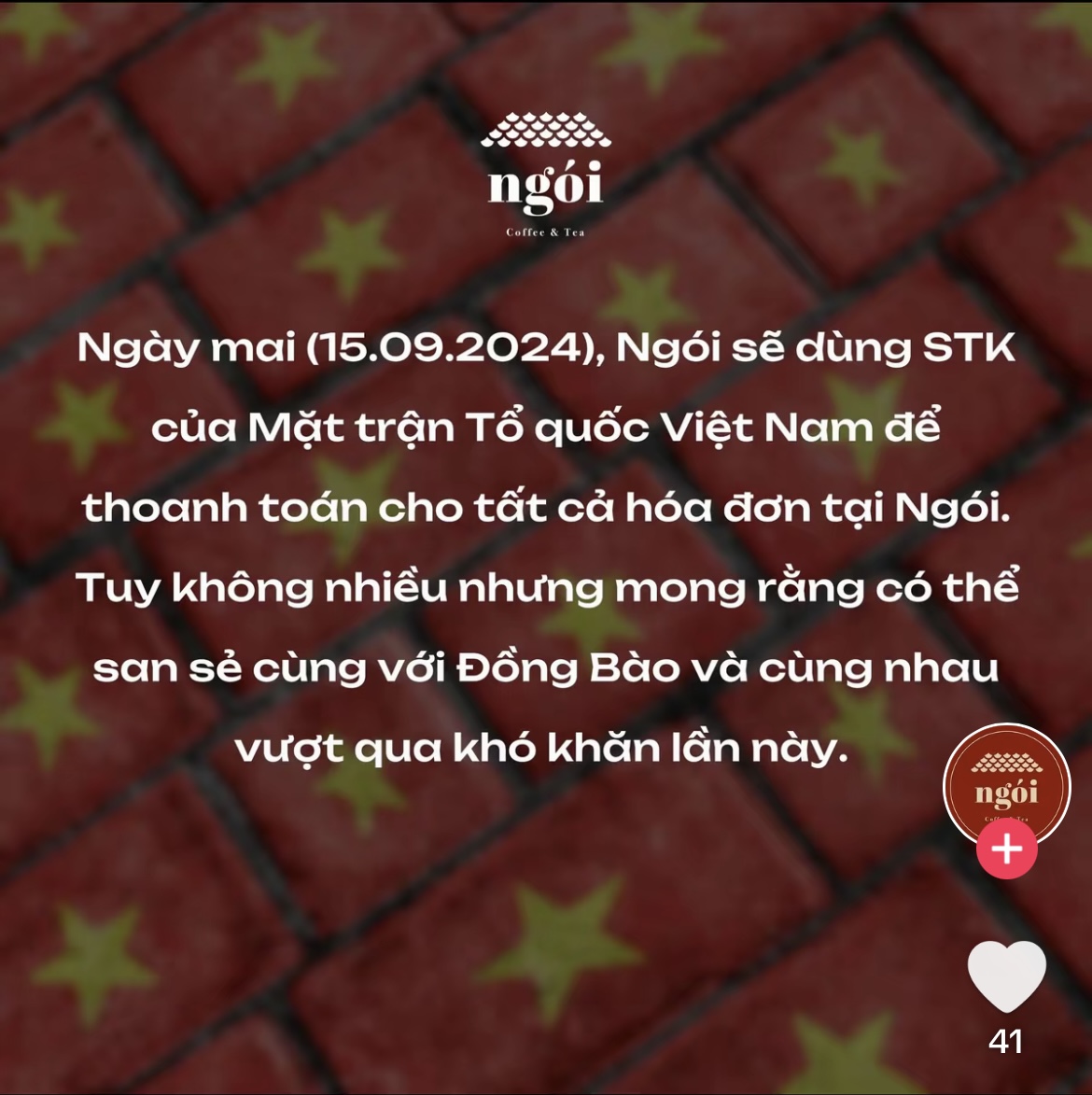 Nhiều quán cà phê thay mã QR thanh toán thành tài khoản của MTTQ để ủng hộ đồng bào vùng lũ, hàng nghìn người ủng hộ- Ảnh 8.