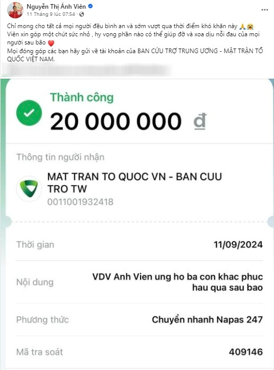 Hơn 6 nghìn người tiếp tục sửng sốt trước nhan sắc của Ánh Viên, bất ngờ trước sao kê ủng hộ vùng bão của 