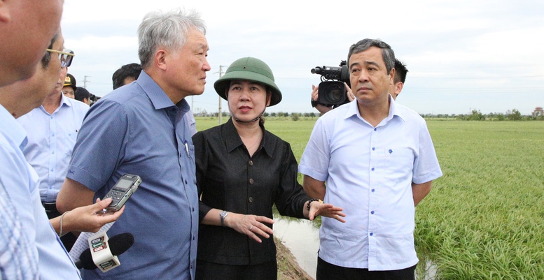 Ph&oacute; Thủ tướng Nguyễn H&ograve;a B&igrave;nh: Th&aacute;i B&igrave;nh tập trung ti&ecirc;u &uacute;ng, giảm thiểu thiệt hại về l&uacute;a v&agrave; hoa m&agrave;u- Ảnh 1.