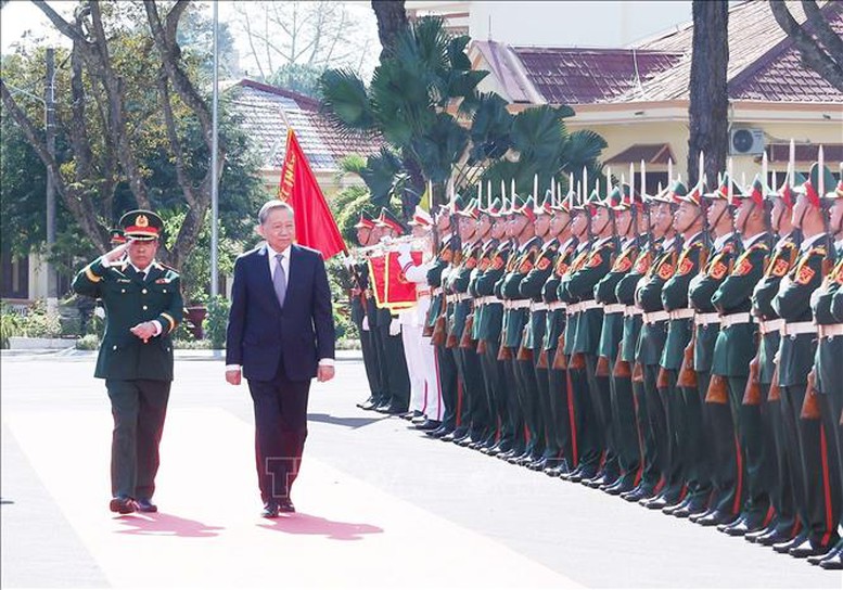 Tổng Bí thư Tô Lâm thăm cán bộ, chiến sĩ Quân đoàn 34 và Binh đoàn 15 tại Gia Lai- Ảnh 1.