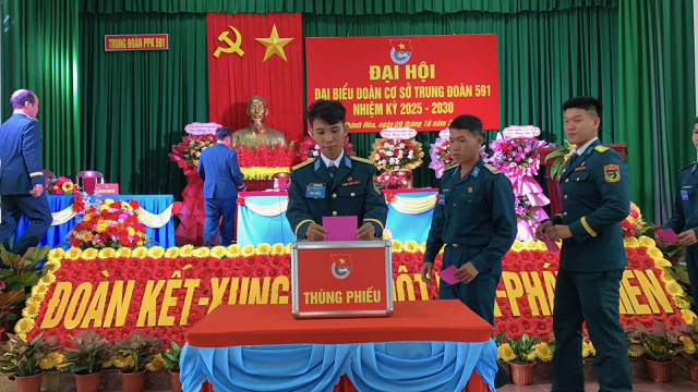 Đại hội Đo&agrave;n cơ sở Trung đo&agrave;n 591 nhiệm kỳ 2025-2030- Ảnh 1.