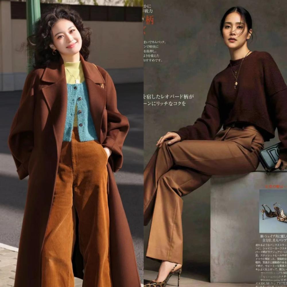 Gu mặc của phụ nữ tinh tế là tủ đồ đủ 2 màu màu xanh – nâu- Ảnh 14.