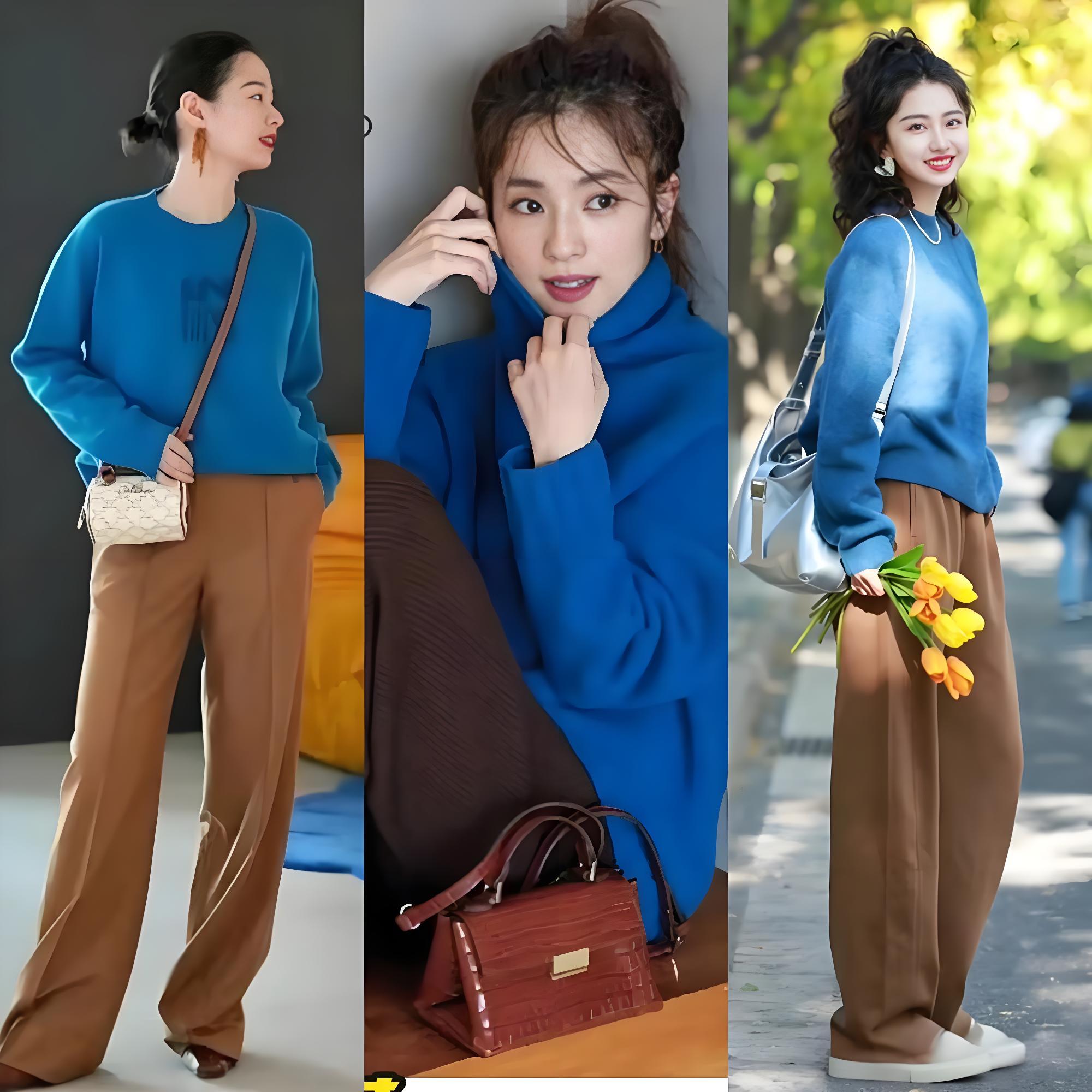 Gu mặc của phụ nữ tinh tế là tủ đồ đủ 2 màu màu xanh – nâu- Ảnh 7.