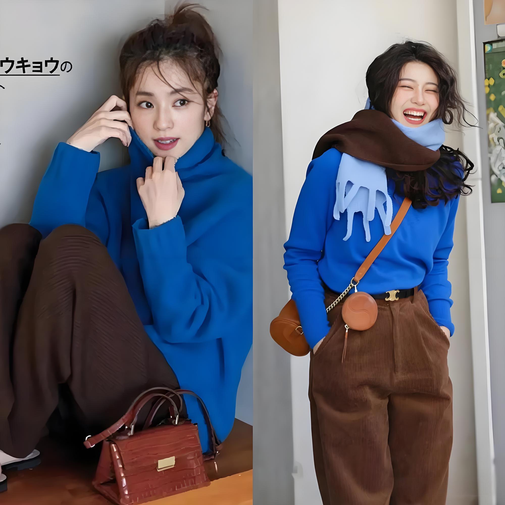 Gu mặc của phụ nữ tinh tế là tủ đồ đủ 2 màu màu xanh – nâu- Ảnh 9.