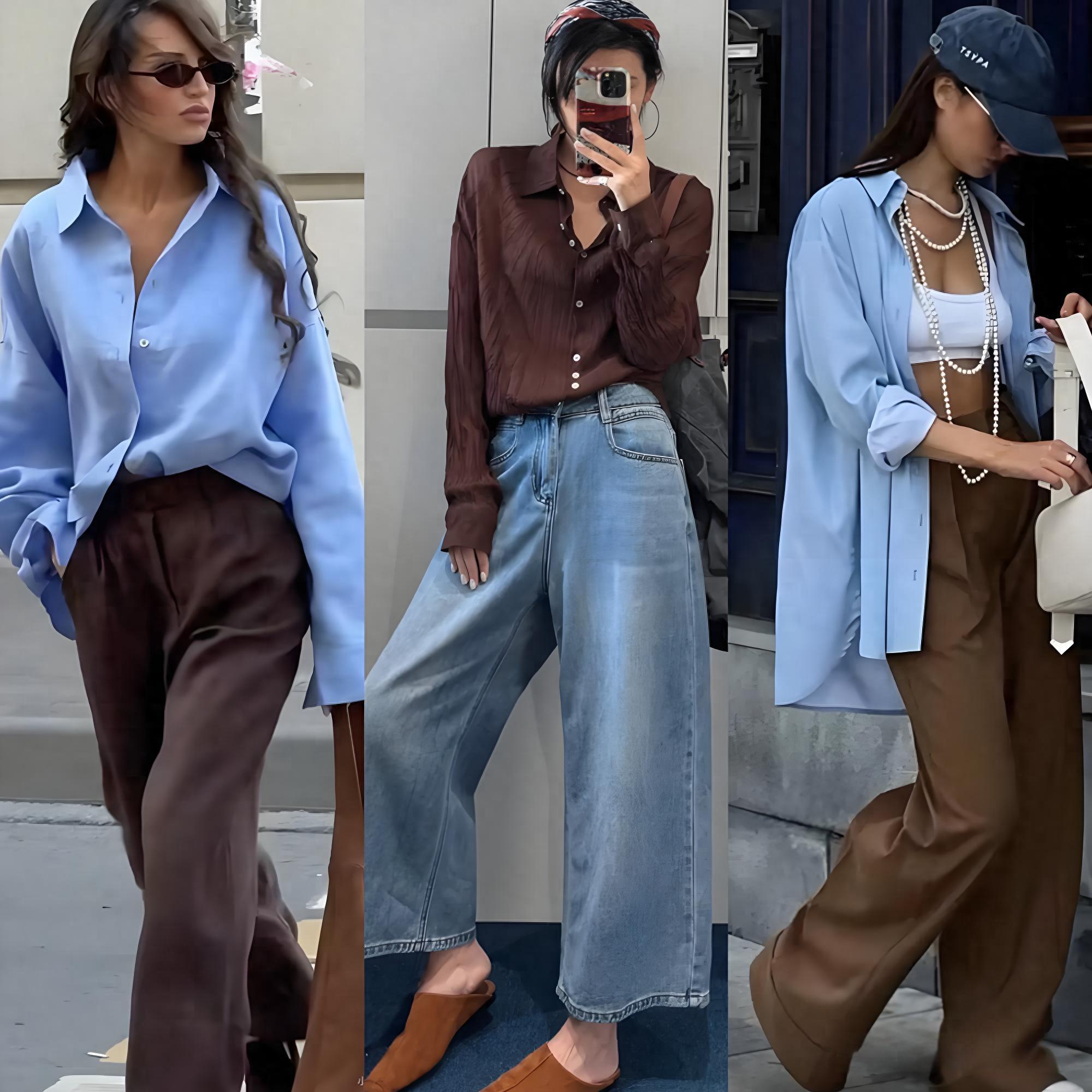 Gu mặc của phụ nữ tinh tế là tủ đồ đủ 2 màu màu xanh – nâu- Ảnh 1.