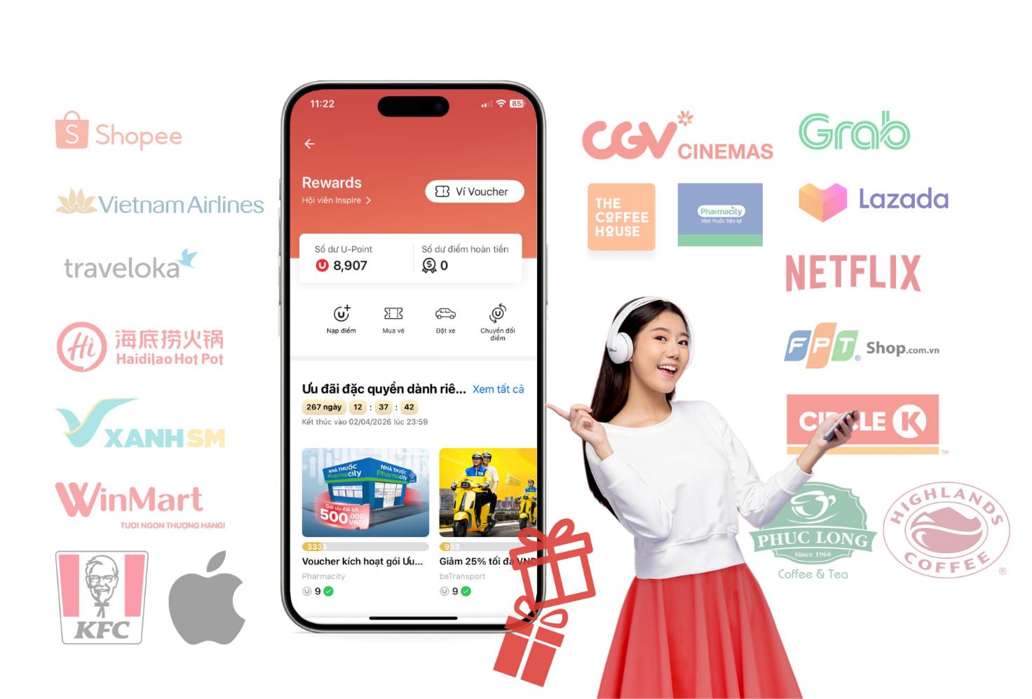 Tích lũy điểm U-Point cùng Techcombank: Điểm thưởng đổi quà, săn deal hấp dẫn mỗi ngày- Ảnh 4. Tích lũy điểm U-Point cùng Techcombank: Điểm thưởng đổi quà, săn deal hấp dẫn mỗi ngày- Ảnh 4.