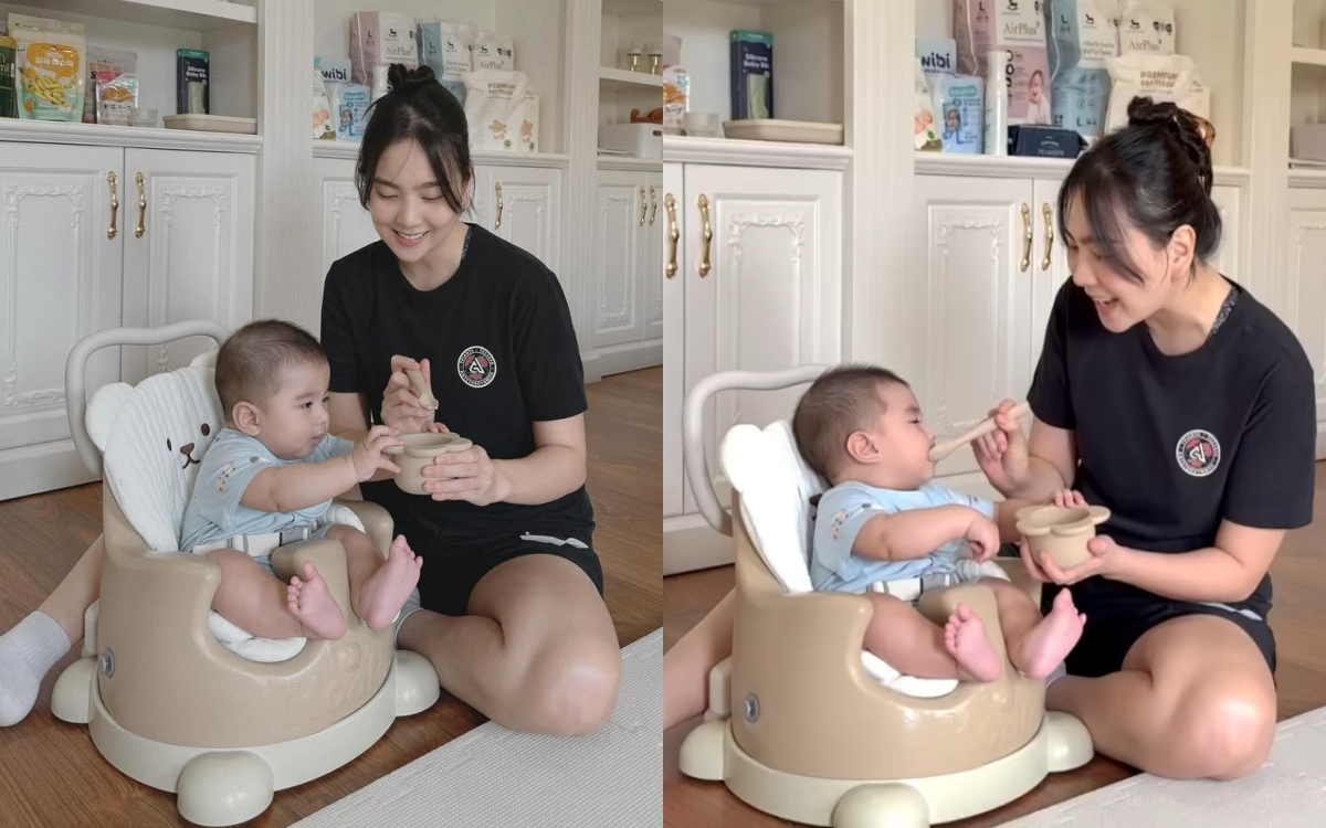 MC Mai Ngọc bỏ tiền triệu sắm chiếc ghế ngồi đặc biệt cho quý tử- Ảnh 2. MC Mai Ngọc bỏ tiền triệu sắm chiếc ghế ngồi đặc biệt cho quý tử- Ảnh 2.