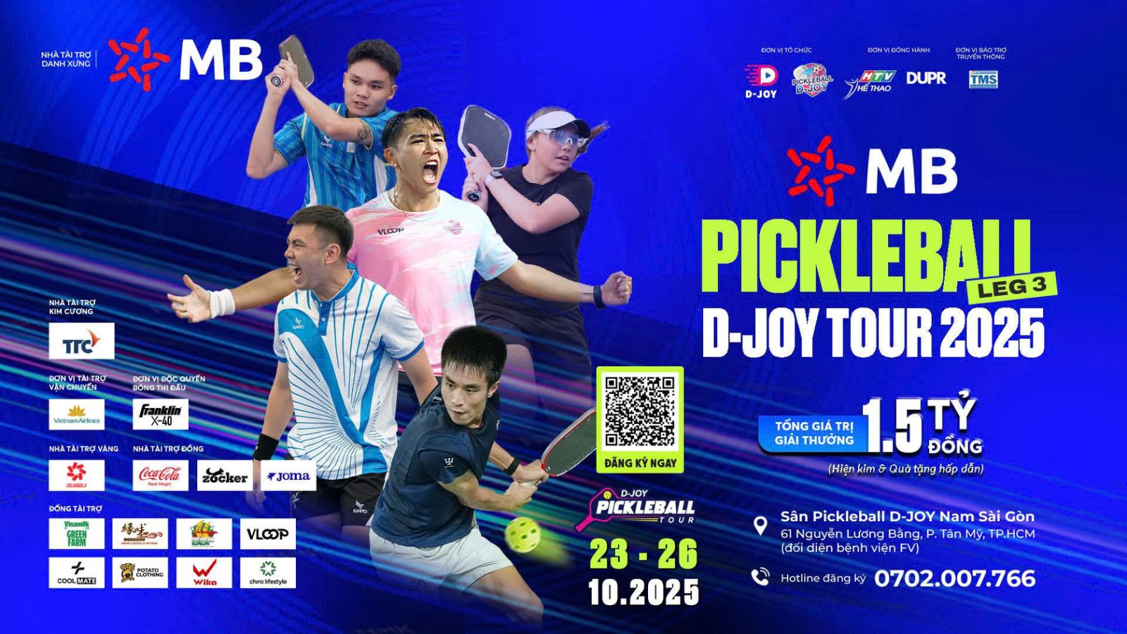 MB Pickleball D-Joy Tour 2025 chặng 3 bùng nổ, hướng đến Vietnam Masters- Ảnh 1. MB Pickleball D-Joy Tour 2025 chặng 3 bùng nổ, hướng đến Vietnam Masters- Ảnh 1.